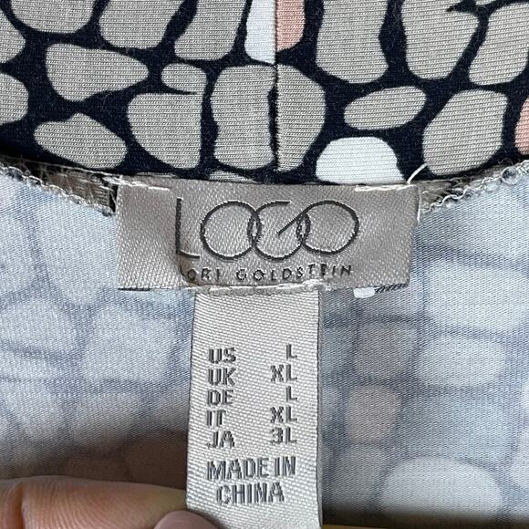 Logo‎ Lounge by Lori Goldstein Size L Earth Tones Open Front Cardigan Duster - Picture 6 of 7